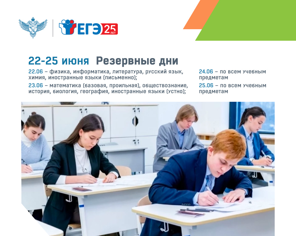 Стартовал резервный период сдачи ЕГЭ